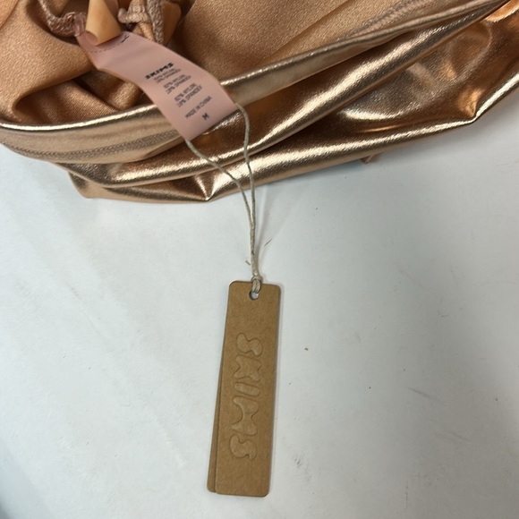 NWT Skims size medium champagne, mock neck tank swimwear metallic - Picture 4 of 4